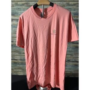 Simply Southern T-Shirt Large Coral Pink Excellent Frog Mushroom Graphic Tee